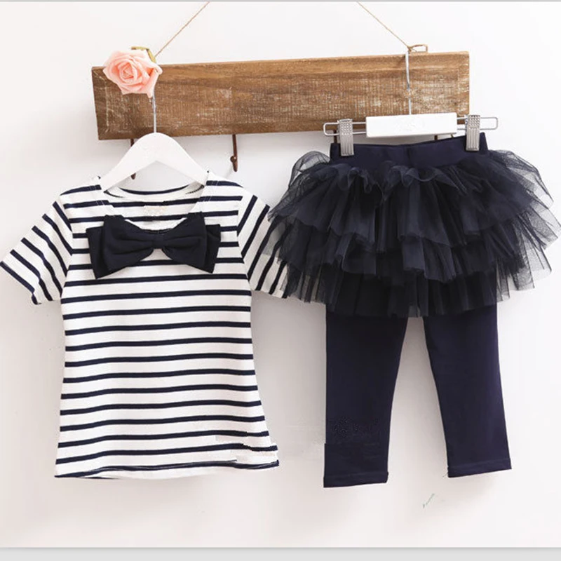 Для девочек детей на лето короткий рукав платье юбка футболка Тюлевая штаны