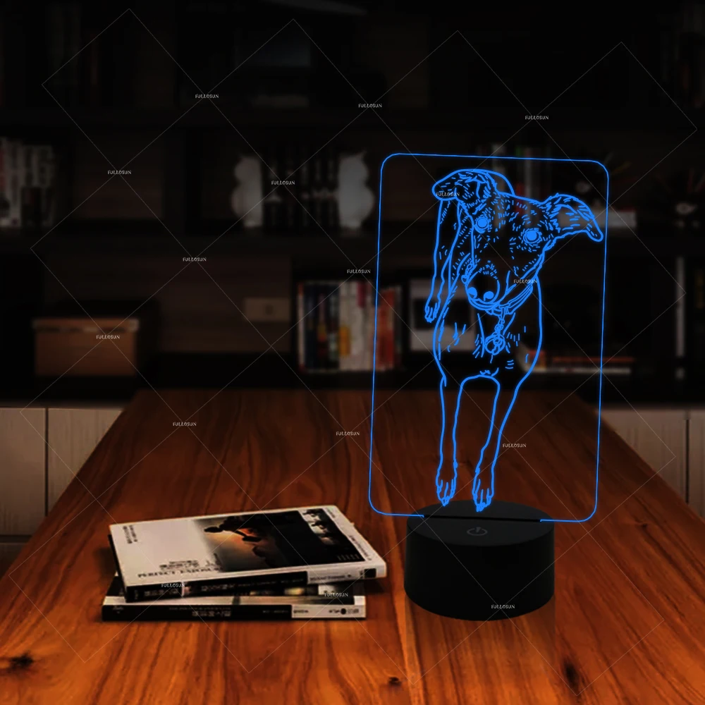 PET Addiction Dalmatian Dog design illusion LED night LAMP Novelty as dog gift ideas for owners | Лампы и освещение
