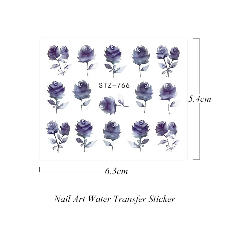 13 листов нейл арта водяные наклейки для ногтей цветок с геометрическим рисунком
