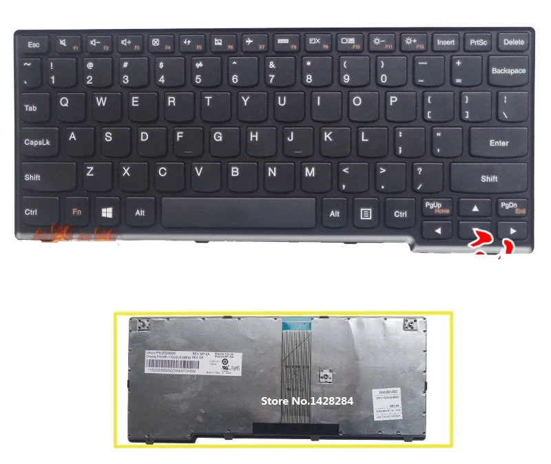 

SSEA New laptop US Keyboard For Lenovo S206 S200 S206Z S110 S110-NTW black Keyboard