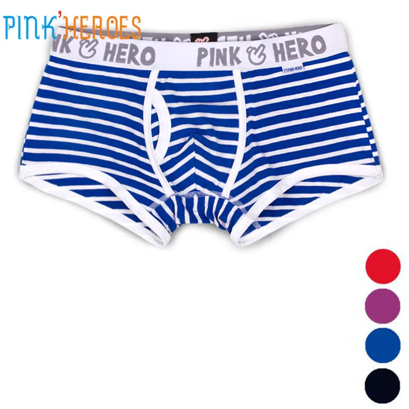Нижнее белье мужское в полоску с бахромой feb30|pink hero|panties menmen boxer underwear |