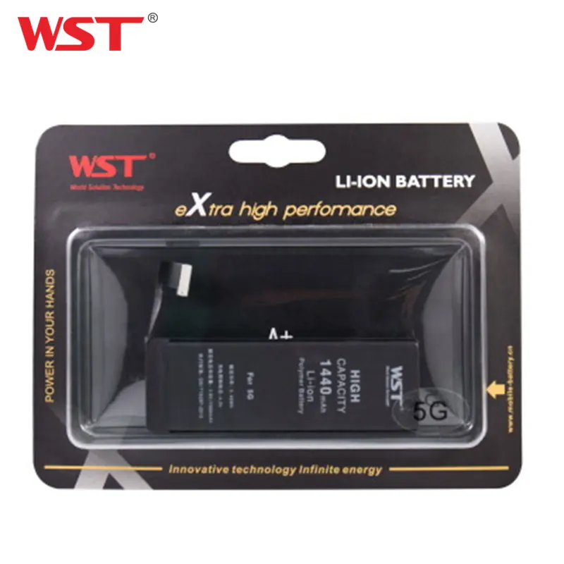 WST аккумулятор для iPhone 5 1440mAh Сменные Аккумуляторы 5G с бесплатными инструментами