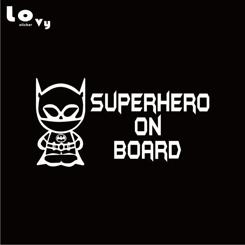 Creative Superhero Vinyl Wall Sticker Funny Cartoon Batman Decal Home Decor | Stickers