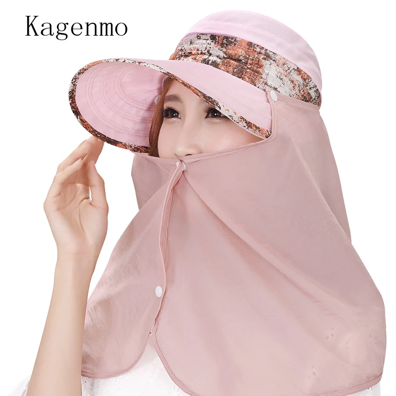 Kagenmo Outdoor Neck Protection Baseball Cap Two Wears Big Brim Sun Hat Women Cycling Stroll Casual Summer Thin Breathable | Аксессуары