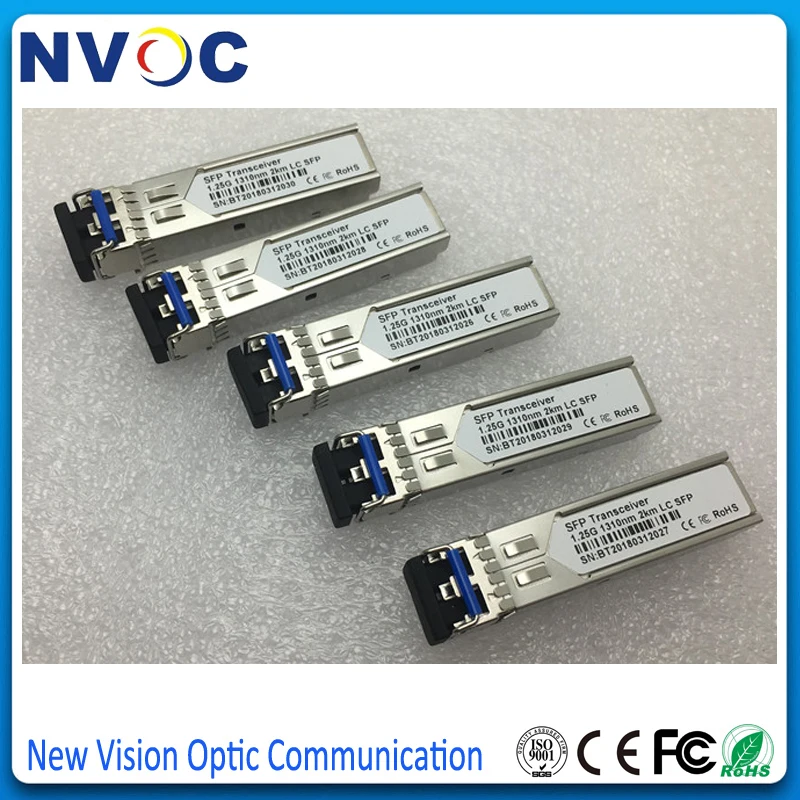 10 шт./лот Φ 1 25G 1310nm MMF GE SFP Трансивер 2KM DDM Волоконно оптический LC DX волоконный модуль