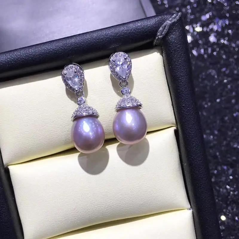 Серьги капли FENASY женские из серебра 925 пробы с натуральным