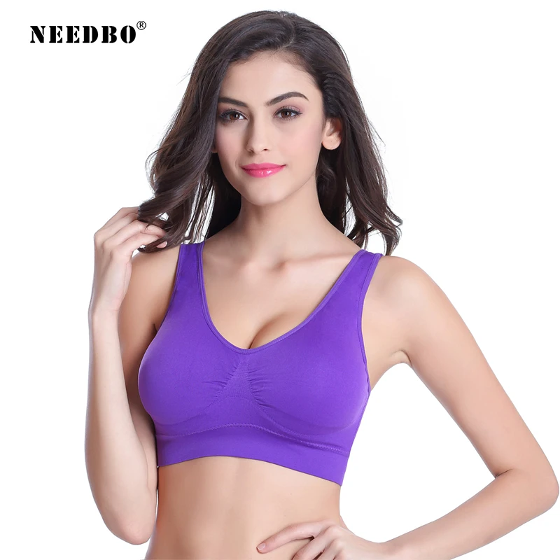 

NEEDBO Women Bra Bralette Push up Seamless Wire Free Soutien Gorge Femme Sexy Biustonosz Sports Active Bras For Women Big Size