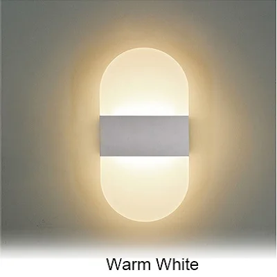 round warm white S/M/L современный светодиодный круглый/квадратный настенный светильник, простой мягкий светильник для спальни, ночной прикроватный светильник, AC100-240V, теплый белый, холодный белый - Цвет абажура: round warm white