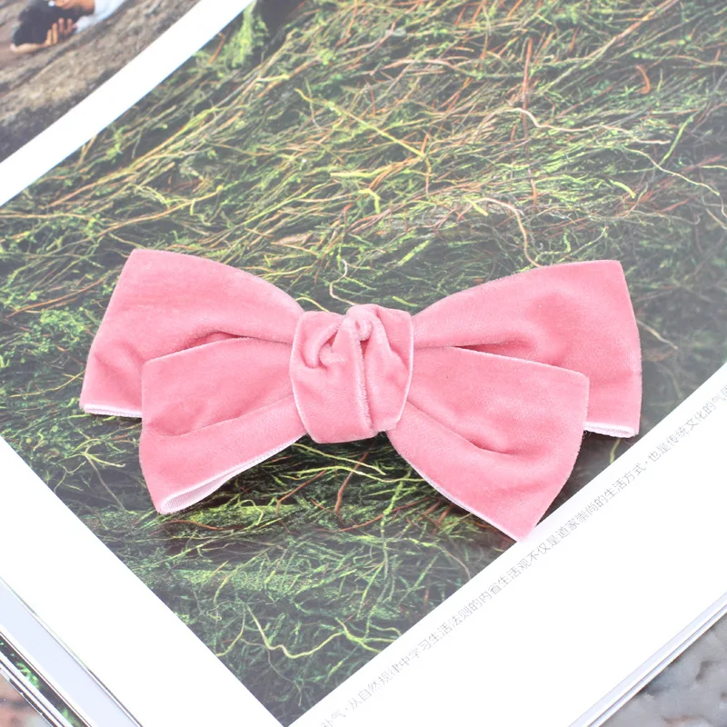 

Free Shipping 1pcs Women's velvet bow hairpins girl's cute lovely fashion hair clips hair Korea accessories 2018