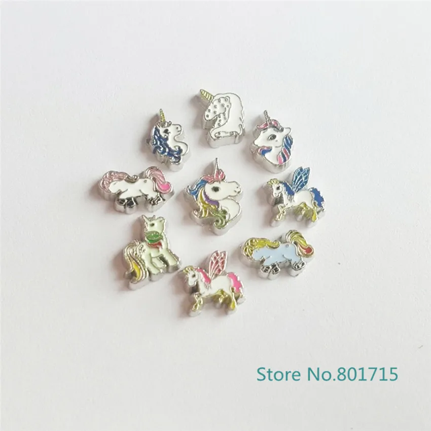 10 шт. медальон в виде единорога для детей|charm charm|charms for floating lockethorse charm |