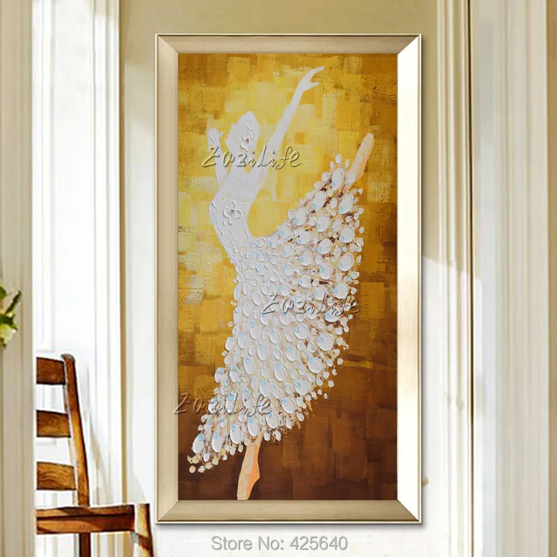 Картина маслом на холсте балерин настенные картины большая абстрактная стена