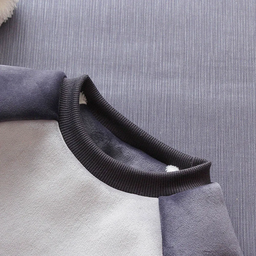 Muqgew/толстый теплый пуловер с рисунком кота для малышей маленьких мальчиков и