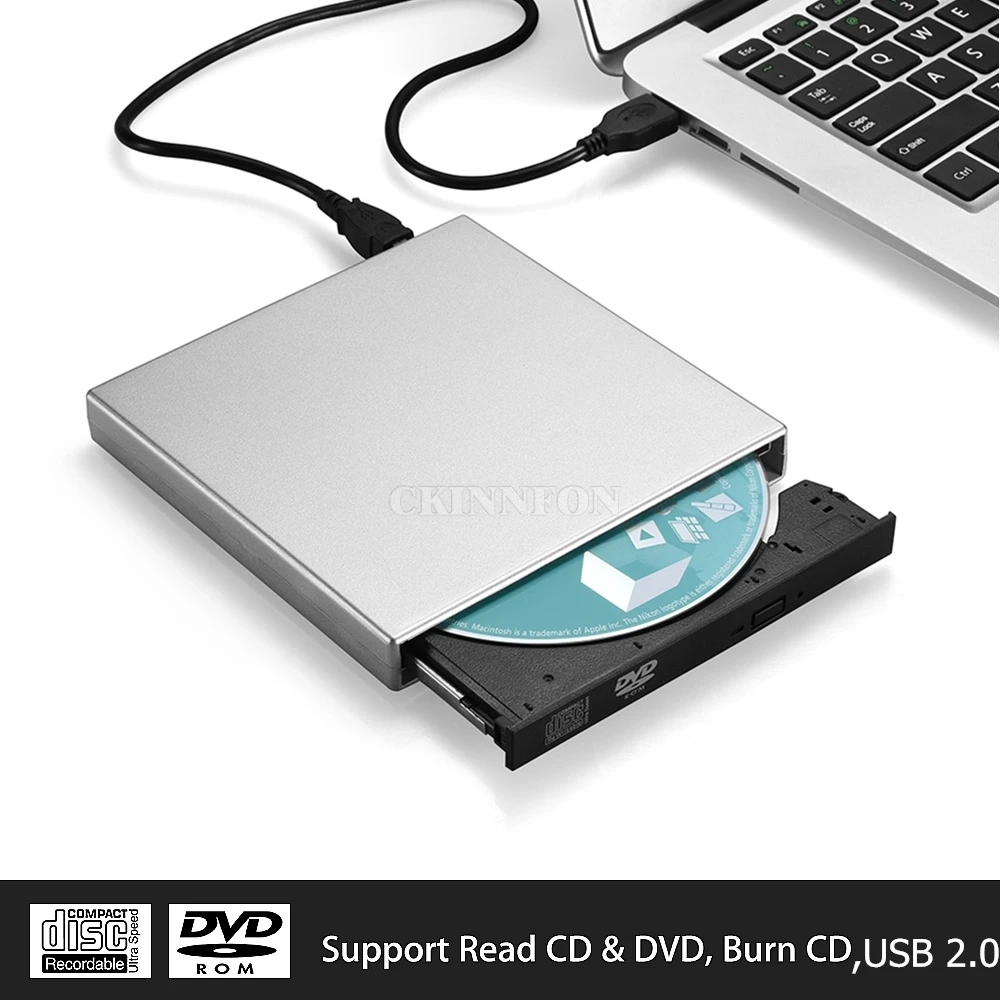 

Устройство для чтения DVD/CD-дисков с двумя USB-кабелями, 100 шт./лот