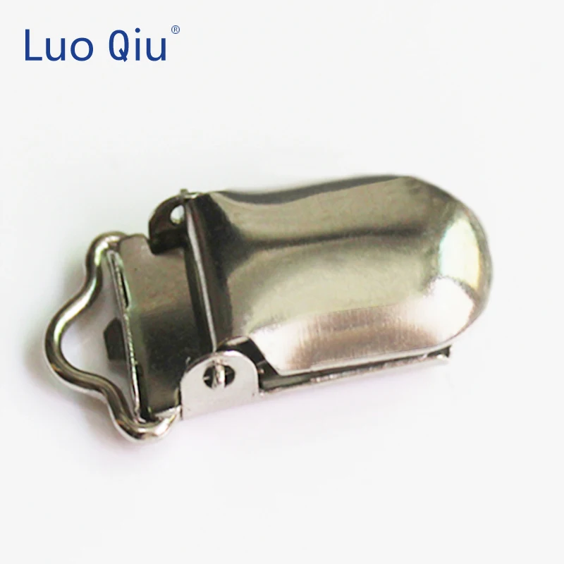 Luo Qiu зажимы на подтяжках (50 шт./лот) 10 мм Металлические Серебряные Зажимы для