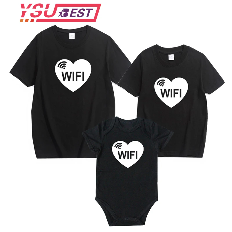 Camisetas con estampado de bater&iacute;a para ni&ntilde;os, padre, hijo y familia, ropa a juego con letras, Tops de manga corta-1