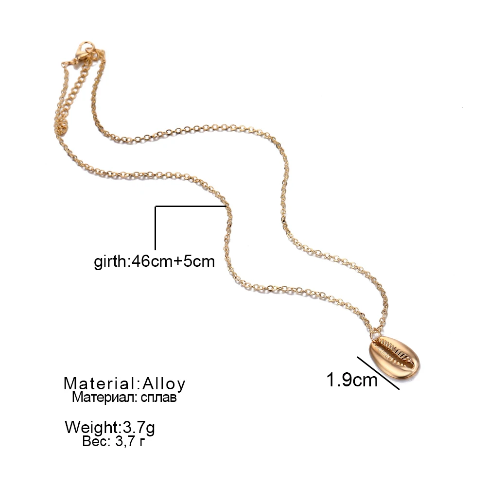 Новинка модное креативное женское ожерелье FNIO в виде ракушки|Ожерелья с