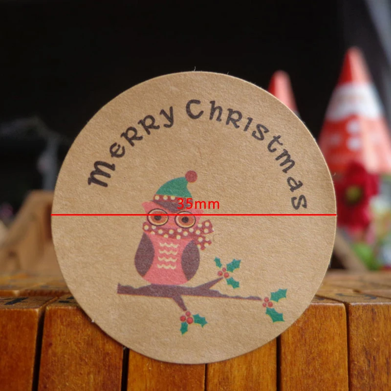 1200 шт./лот наклейки ручной работы Merry Christmas для самостоятельной сборки с деревьями