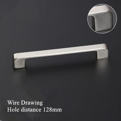 WD 128mm KAK Классические Современные дверные ручки из цинкового сплава для шкафа ручки для ящиков Ручки для шкафа Простые Модные ручки для мебели - Цвет: WD 128mm