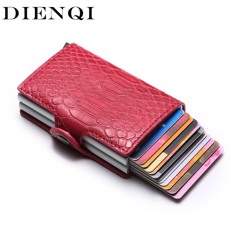 DIENQI для удостоверения личности-2 кредитная карта, RFID держатель Pop UpWallet Для мужчин Алюминий металлические кошельки карты протектор сумка минималистичный кошелек Израиль