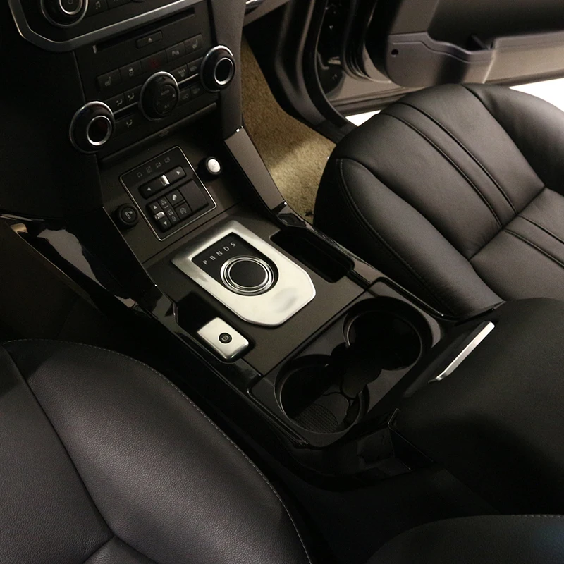 ABS Glossy Black Center Console Decoration Strips Trim 2pcs For Land rover Discovery 4 LR4 2010- Car Accessories