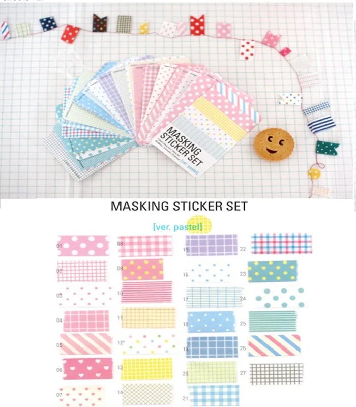 15 упаковок/партия крафт бумага Маскировочная наклейка сумка набор для