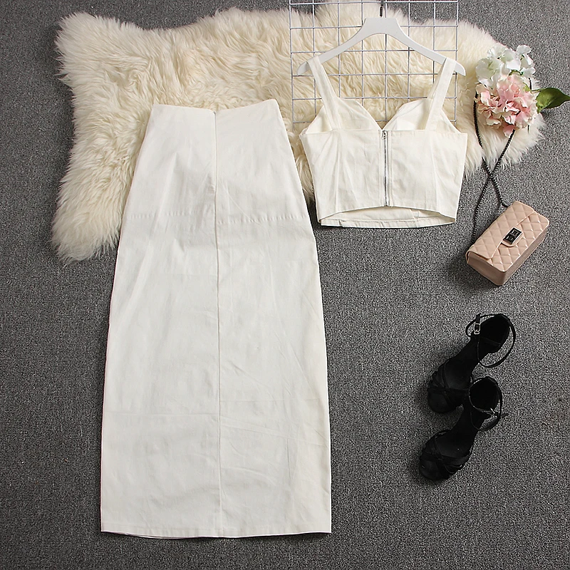 Женский комплект из 2 предметов ALPHALMODA длинная юбка макси и майка в арабском стиле