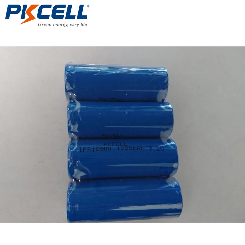 PKCELL плоский верх IFR18500 батарейки LiFePO4 1200 мАч IFR 18500 перезаряжаемые 3 2 в для