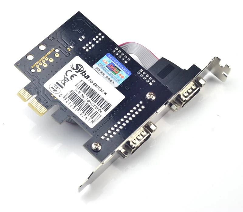 2 порта RS232 последовательный порт COM к PCI-E PCI Express Riser Card адаптер конвертер ASIX AX99100
