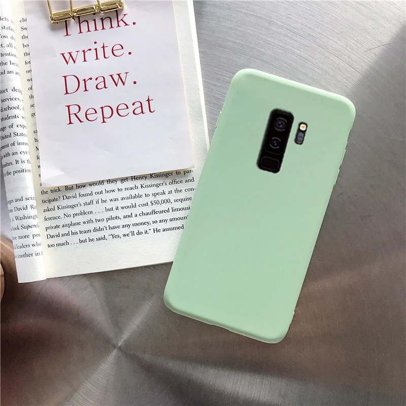 Однотонный карамельный цвет силиконовый чехол для телефона на samsung galaxy s10 plus s10e s9 s8 plus s7 s6 edge s7edge Мягкий ТПУ чехол-накладка