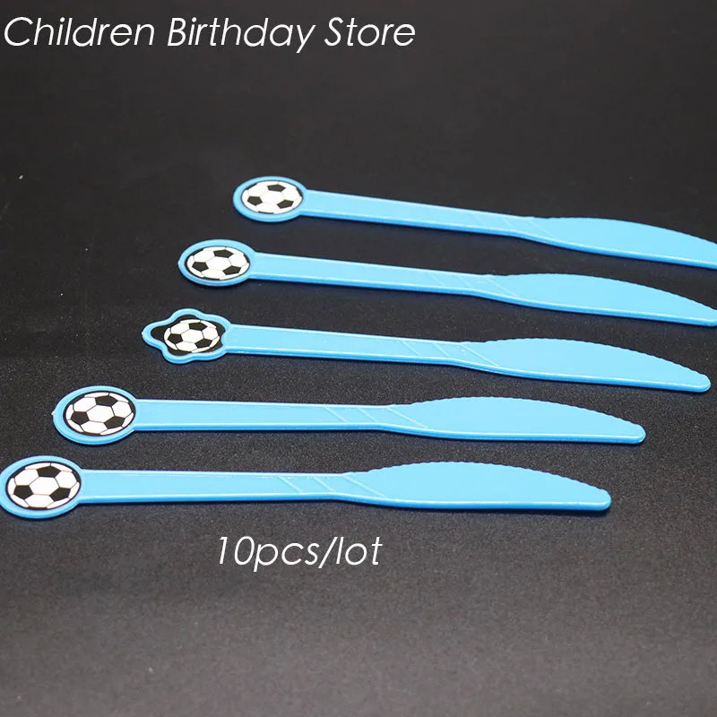 

10pcs/lot Football disposable knives Football theme birthday party decorations Football plastic knives
