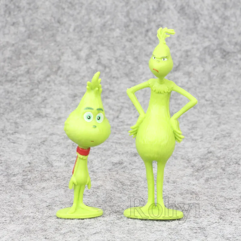 Фото 12 шт./лот Аниме фигурки из фильма «Grinch» ПВХ экшн-Фигурки игрушки Who-Ville коллекционные куклы для рождественских подарков №5