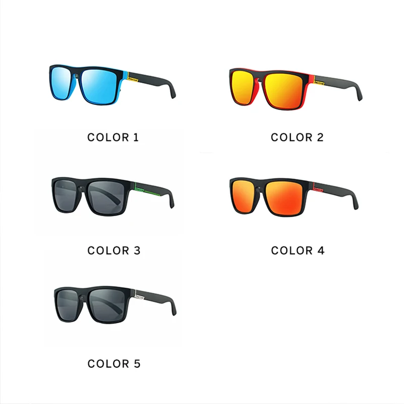 

Fashion Guy's Sun Glasses From QETOU Polarized Sunglasses Men Classic Design All-Fit Mirror Sunglass Classic UV400 Square Eyewea