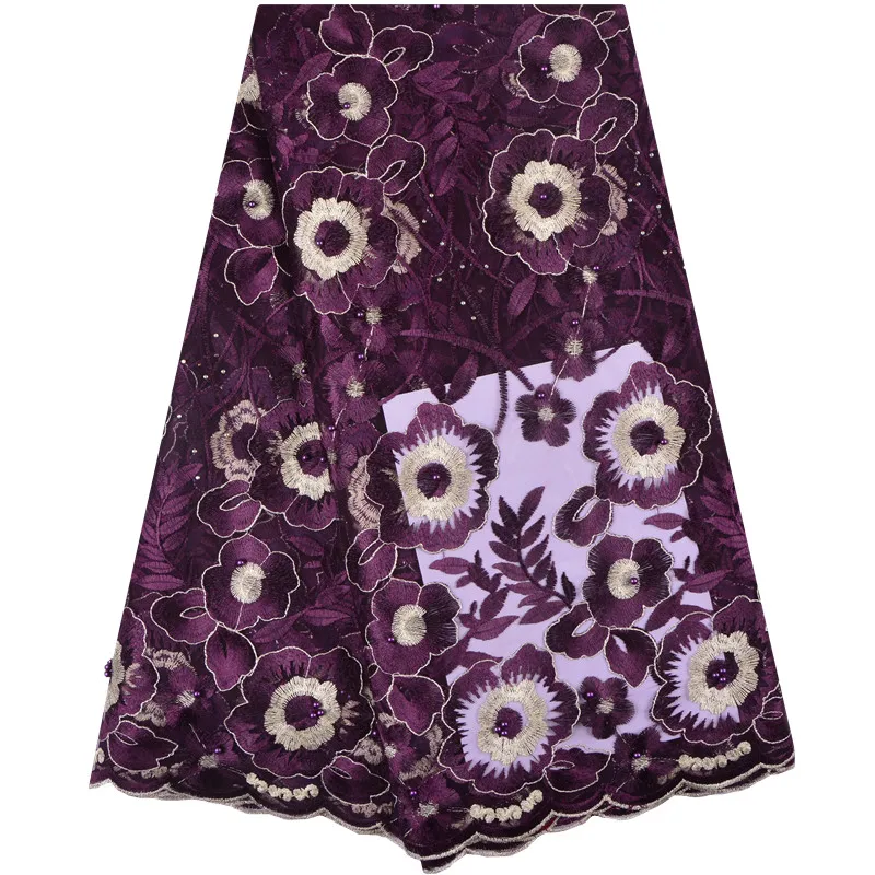 Зеленый цвет Высокое качество нигерийские кружевные ткани для свадьбы 2018