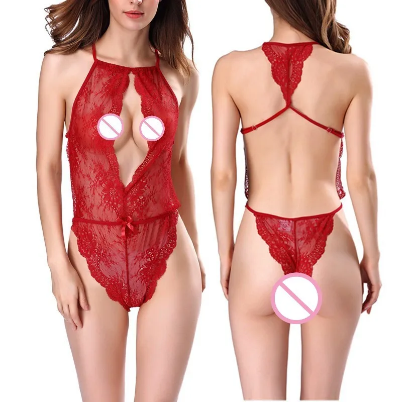 Женский сексуальное женское белье плюс Размеры Кружева Искушение Babydoll черный