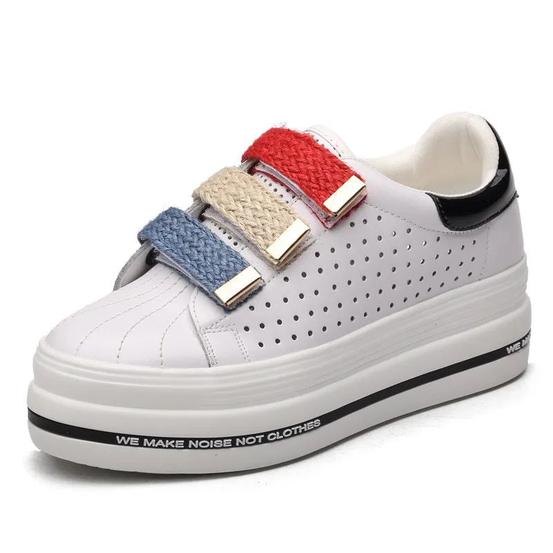 Женские кроссовки из натуральной коровьей кожи белые Брендовые повседневные