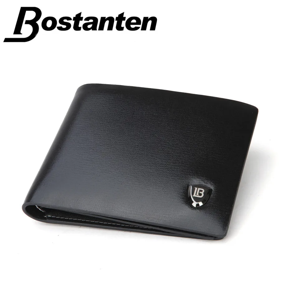 Bostanten Новый Для мужчин короткие Бумажники чёрный коричневый кошелек двойного