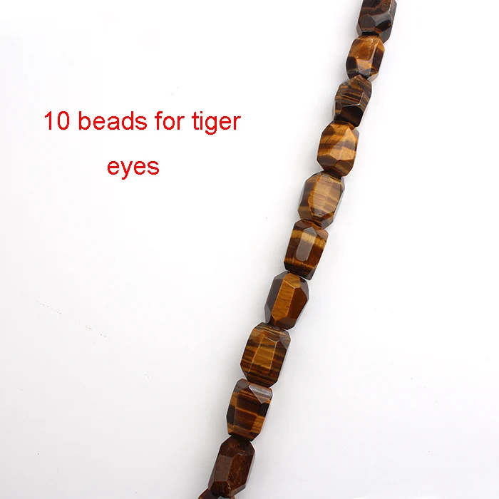 Tiger Eyes 10 шт. натуральный Амазон Роза Prehnit тигровые глаза граненые овальные 17-20mmx12-15mm пробитые свободные AA кварцевые хрустальные ювелирные бусины - Цвет: Tiger Eyes