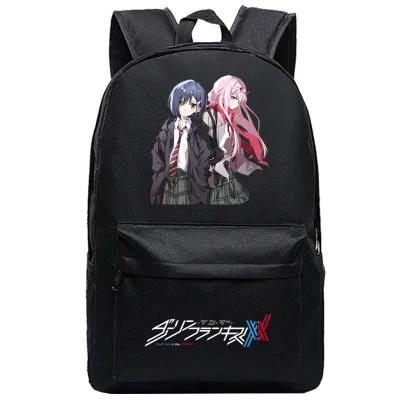 15 DitF DARLING in the FRANXX аниме печати рюкзак ICHIGO MIKU ZERO TWO Cos женский Backapck Холст Школьные сумки для девочек-подростков - Цвет: 15