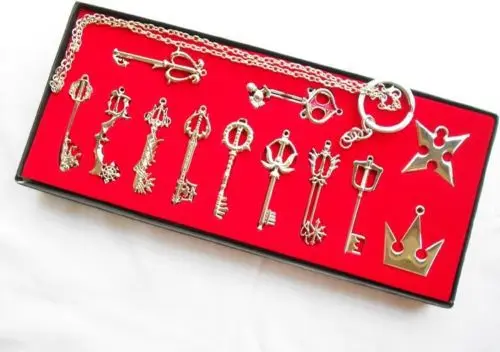 Коллекция 12 шт. Набор подвесок и ожерелий Kingdom Hearts Keyblade|box box|box setbox keychain |