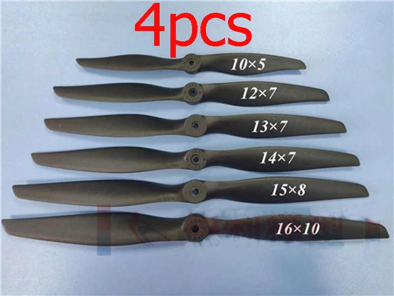 4 шт. 1050-1610 мотор винт с прямым приводом 10x5/12x7/13x7/14x7/15x8/16x10 Быстрый реквизит весло лезвие fr RC фиксированное крыло