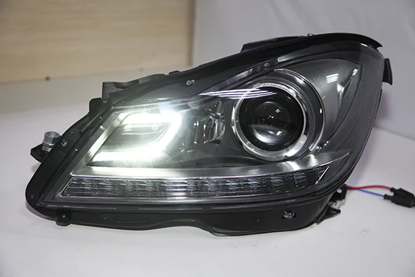 Для Mercedes Benz W204 светодиодный светодиодные фары 6000K комплект HID на ближний свет 2013
