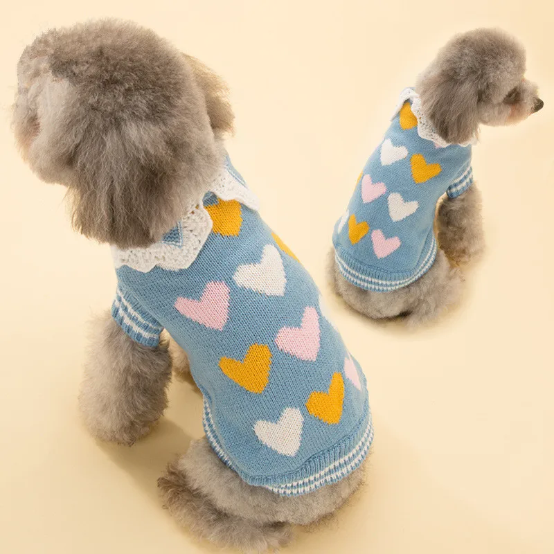 Прекрасный свитер для собаки теплая маленькая плюшевая собака трикотажная