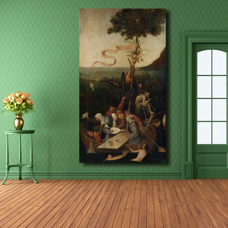 21 Сад земного восхищения и преисподней от Hieronymus Bosch, Картина на холсте, настенные художественные картины для гостиной, Куадрос, домашний декор - Цвет: 21