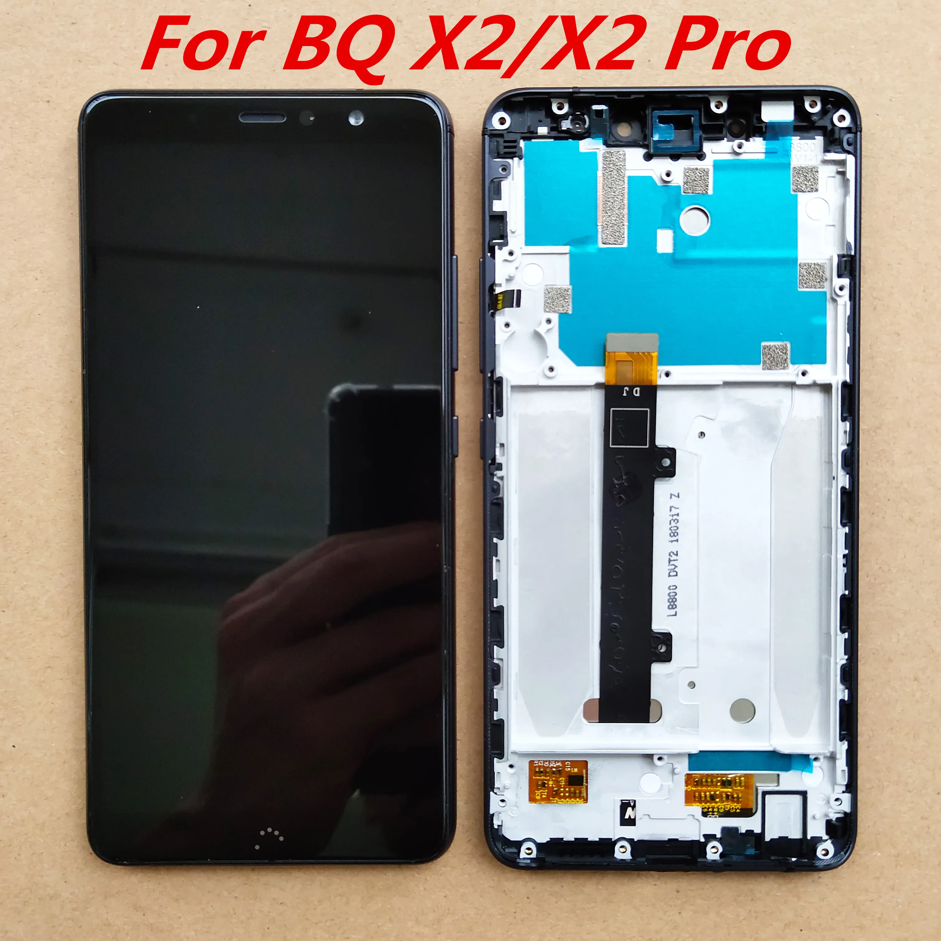 Прошел испытания для BQ Aquaris X2/BQ X2 Pro ЖК дисплей с рамкой + сенсорный экран