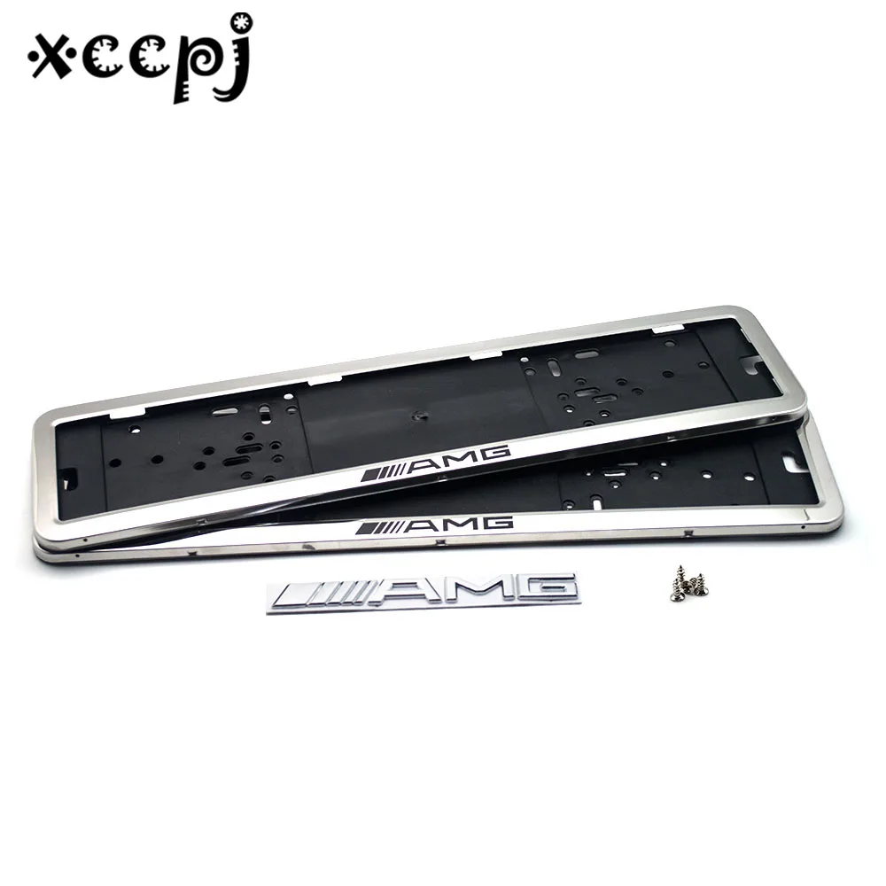 Европейская Рамка для номерного знака из нержавеющей стали 2 упаковки с