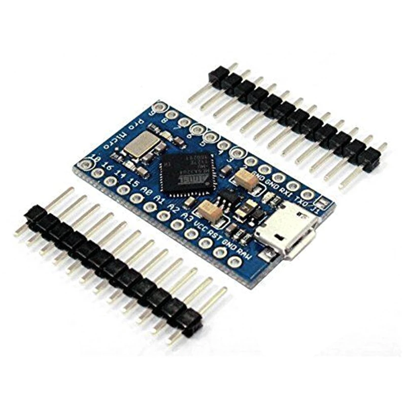 Новый Pro Micro ATmega32U4 5В 16 МГц Замена ATmega328 для Arduino Mini с 2 рядным штырьковым разъемом