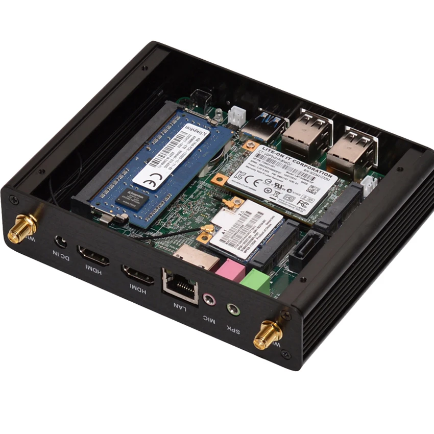 New Palm PC Безвентиляторный Мини ПК Intel Celeron N2830 Настольный Компьютер HD Graphics USB 3.0