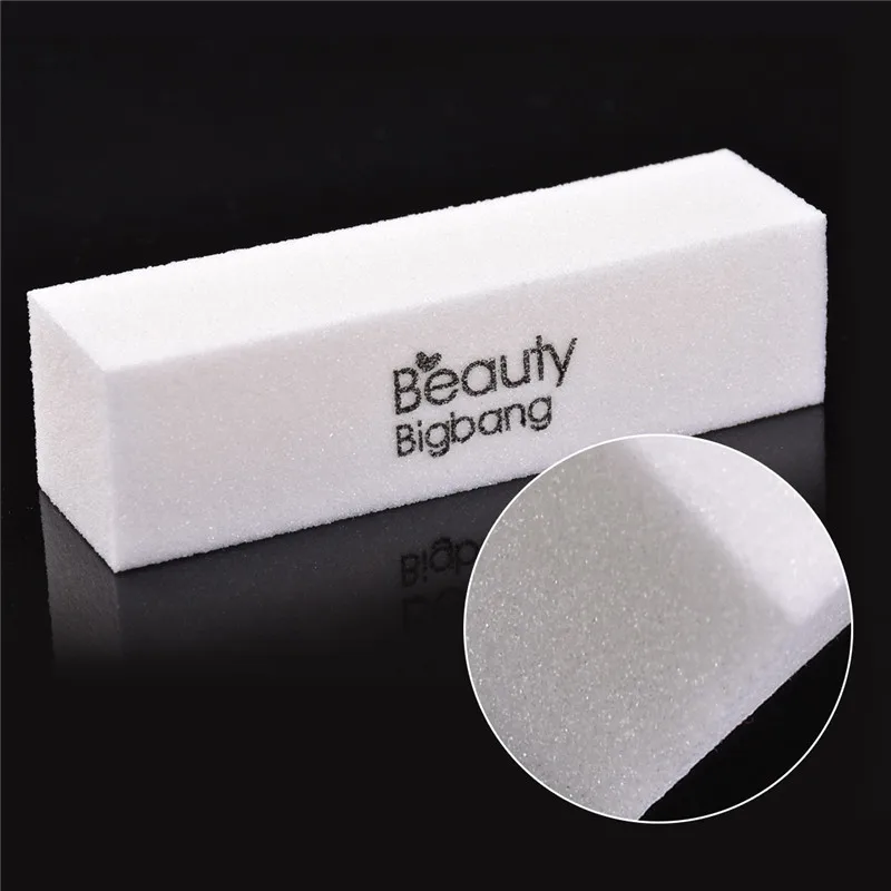 BeautyBigBang 2 шт 9 см белая шлифовальная губка пилка для ногтей буферный блок для лака для ногтей гель для ногтей маникюр белый пилка для ногтей