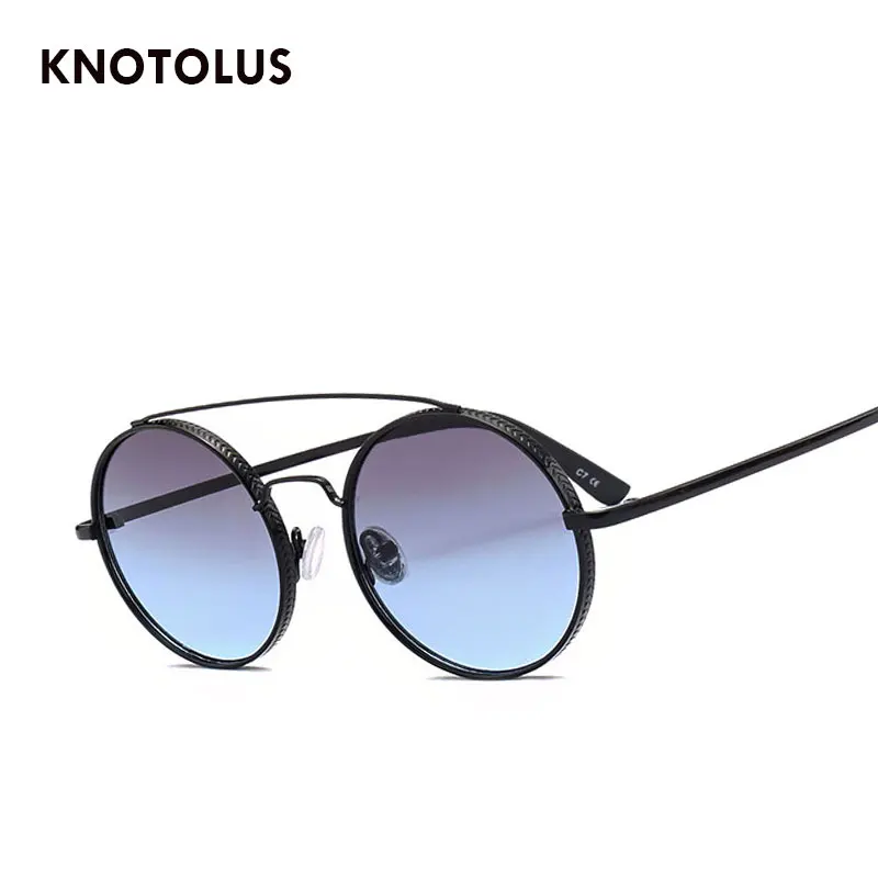 Knotolus дизайнерские Роскошные Для женщин Солнцезащитные очки для Круглый Круг