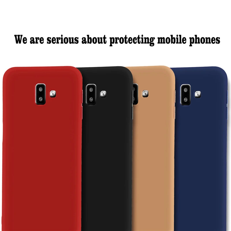 Чехол для Samsung Galaxy J6 Plus мягкий на ощупь чехол из жидкого силикона и микрофибры